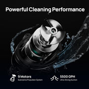 HTH Beatbot A200 Pro Cordless Robotic Pool Vacuum, 5-in-1 Cleaning System, Clearwater Clarifying Technology, Long-Lasting 13,400mAh Battery, App Control, Gray