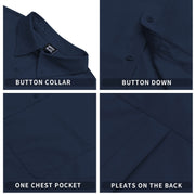 Gents Bliss Mens Dress Shirt, Long Sleeve, Button Down Collar, Regular Fit, Blue, Casual Oxford Top with Pocket
