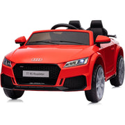 Outfunny Audi-TT RS Kids Ride On Car, Licensed Audi TT 12V Electric Car Toy with Remote, LED Light - Red
