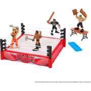 Mattel WWE Knuckle Crunchers Rebound Ring Playset with 2.5-Inch Seth Rollins Action Figure, Flex Mat Technology, Seven Ringside Accessories, Durable Plastic