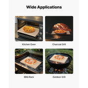 KFFKFF Rectangular Pizza Stone, Heat-Resistant Cordierite Bakeware, 20 x 14 x 0.67 in, Includes Scraper, Oven and Grill Compatible
