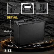 Joligrace Professional Barber Case Organizer, Aluminum, Black, Combination Lock, Portable Salon Travel Suitcase W62AWM