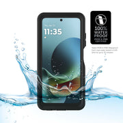 Body Glove Waterproof Tidal Phone Case, Slim Hard Shell, Black/Clear, Compatible with Motorola moto g PLAY 2026, 100144886
