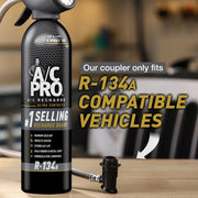 A/C Pro ACP001 Car Refrigerant Kit w/Ultra Synthetic Formula, Leak Sealer, Cooling Booster, 16oz, Hose Gauge