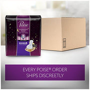 Poise Overnight Incontinence Pads Ultimate Absorbency Extra Coverage, 72 Count