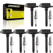 MOAUTO Ignition Coils and Iridium Spark Plugs Set with Removal Tool, Compatible with Chrysler Pacifica, Dodge Durango, Jeep Grand Cherokee Wrangler, Ram 1500 3.6L V6, Pack of 6 UF807