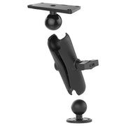 Ram Mounts RAM-202-24-202 Fish Finder Mount Fits Hummingbird Helix 7 Series 1-1/2 Inch Rubber Black Marine Grade Aluminum
