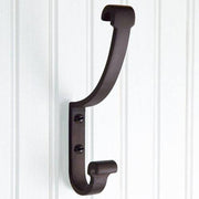 Solid Double Coat Hook with Scrolled Ends - 2 Prong Coat Hook - BP