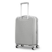 American Tourister Color Waves Carry On Expandable Luggage Suitcase with 360-Degree Dual Spinner Wheels, Silver