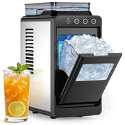 Havato Countertop Ice Maker, Portable Bullet Ice Machine, Adjustable Ice Cube Size, 26 lb Daily Output, Self-Cleaning, Quiet Operation, Black, 12u-1
