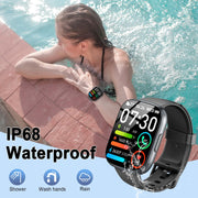 Xinwld Smart Watch T80, 1.95-Inch Ultra HD Touchscreen, Bluetooth 5.3 Calling, 110+ Sport Modes, Heart Rate and Sleep Monitor, IP68 Waterproof, Fitness Tracker for Men and Women