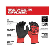 Milwaukee 48-73-8130 Small Red Nitrile Level 3 Cut Resistant Impact Gloves