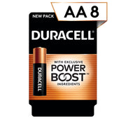 Duracell AA Alkaline Batteries, Exclusive Power Boost, 8 Pack, Copper Top - with Power Boost