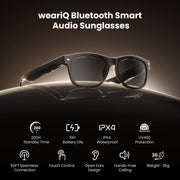 Amazing Impulse WeariQ Bluetooth Smart Glasses, Shiny Black