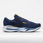 Brooks Adrenaline GTS 24 Men's Running Shoes, GuideRails Support, Peacoat Black Sharp Green, Size 10.5 D, 110437-423