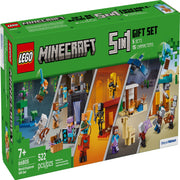 LEGO 66805 Minecraft World Explorer Gift Set, 5 Sets in 1 Box, 15 Characters, 522 Pieces, Ages 7+