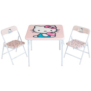Hello Kitty WK950191 Kids' 3-Piece Table and Chairs Set, Pink