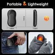 Trysworso 2-Pack Hand Warmers Rechargeable, Portable Electric Hand Warmers Reusable, USB 2 in 1 Handwarmers, Black