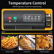 TINANA YH-DF-1 Electric Deep Fryer, 5.3 Quart Capacity, 3 Stainless Steel Baskets