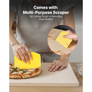KFFKFF Rectangular Pizza Stone, Heat-Resistant Cordierite Bakeware, 20 x 14 x 0.67 in, Includes Scraper, Oven and Grill Compatible
