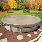 In The Swim 24 Round Above Ground Winter Pool Cover, Polar Protector, 14 x 14 Scrim, Winch and Cable Included, Beige, 20YR AG 24RD