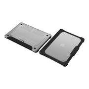 MAXCases Extreme Shell-L Laptop Case for MacBook Air 13.6 in, Full-Coverage Polycarbonate and TPU Protection, Black and Clear, AP-ESL-MBA-13M2-BCLR