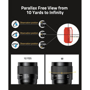 CVLIFE 3-9x40 AO Hunting Rifle Scope, BDC Reticle, Adjustable Parallax, Matte Black - Portable