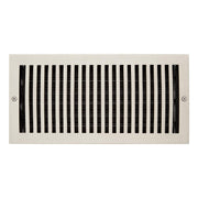 Signature Hardware SH551475BN Brass Wall Register, 6 in x 14 in, Brushed Nickel Finish, Adjustable Damper, Slatted Design