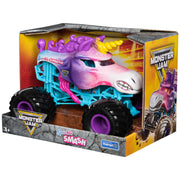 Spin Master Monster Jam Sparkle Smash Die-Cast Monster Truck, 1:24 Scale, Blue, Working Suspension, Rubber BKT Tires