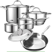 Cooks Standard 10Piece Multi-Ply Clad Stainless Steel Cookware Set