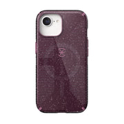 Speck CandyShell Grip iPhone Case with Dual-Layer Protection, MagSafe Compatible, Plumberry Glitter