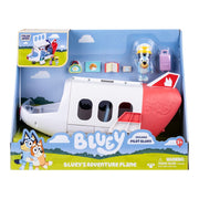 Bluey Adventure Plane Playset with Pilot Figure, 5 Travel Accessories, Luggage Storage, Fold-Down Tray Table, Ages 3+, 19334