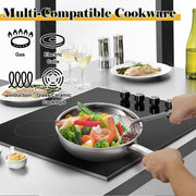 Bestdin 12-Pieces Cookware Set, Nonstick Granite Coating, Stainless Steel, Silver - Durable Construction