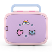 Ello Benni Kids Bento Lunch Box with Carry Handle & Ice Pack, Purple