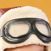 Just Play Danny Go Aviator Hat, Vintage Style Brown Costume Headwear for Kids Ages 3 and Up, 23156