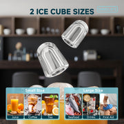 Simzlife Portable Ice Maker Countertop, 9 Bullet Ice Cubes Ready in 6 Minutes, 26 lb Daily Capacity, Self-Cleaning, Quiet Operation, Gray