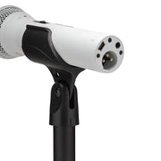 Samson Q2U Handheld Dynamic USB and XLR Microphone, Cardioid Polar Pattern, White, Includes Mic Clip and Tripod Stand, SAQ2UW