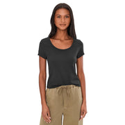 Columbia Women's Pinetown Canyon Rib Short Sleeve T-Shirt, Moisture-Wicking Omni-Wick Fabric, Sand Dune, Medium, 2156641-715