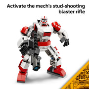 LEGO Star Wars Clone Shock Trooper Mech Toy, 151 Pieces, Poseable Battle Mech with Blaster Rifle and Stud Shooter, Includes Minifigure, Ages 6+, 6588634