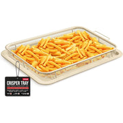 Bakken-Swiss Crisper Tray 2-Piece Set, White Marble Non-Stick Coating, Carbon Steel Bakeware, Extra Large 19 in x 13 in, Basket Design for Healthier Cooking BAKCRIPL88