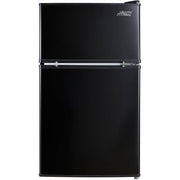 Arctic King 3.2 Cu Feet Two Door Compact Refrigerator with Freezer, Black, E-star - Easy Clean