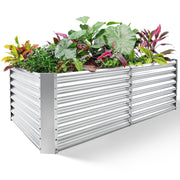 Land Guard Raised Garden Bed, 8x4x2ft, Galvanized Metal, Rust Resistant, 24-Inch Deep, Gray, TY240/90-YIN