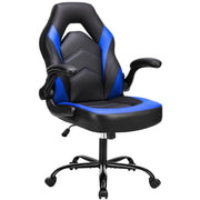 EDX WMYO-3895 Executive Adjustable Swivel Task Chair with Flip-up Armrest, Blue