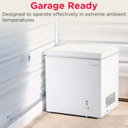 Frigidaire 2.1 Cu. Ft. Manual Defrost Chest Freezer, White, Adjustable Thermostat, EFRF200-6COM