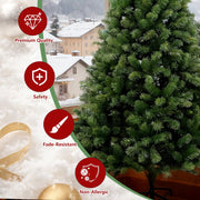 GOBWCOT Artificial Christmas Tree, 7-Foot, Premium PVC, Fade-Resistant Frame, Hinged Branches, Green