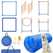 Osoeri Dog Agility Training Equipment Set, Multi-Functional Dog Agility Obstacle Course Backyard