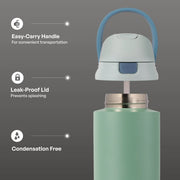 TAL Stainless Steel 2-in-1 Water Bottle with Sip and Chug Lid, Sage, 24 fl oz