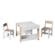 Your Zone TF14038 Activity Storage Table & Chair, White, Age 3+