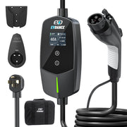 EVDANCE Level 2 Electric Vehicle Charger, 40Amp 240V 9.6KW, Portable with NEMA 14-50P Plug, 25ft Cable, Adjustable Current and Timing Delay, EV-ACS4002U