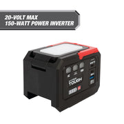 Hyper Tough 80069 20V Power Inverter 150-Watt, 3-USB Ports